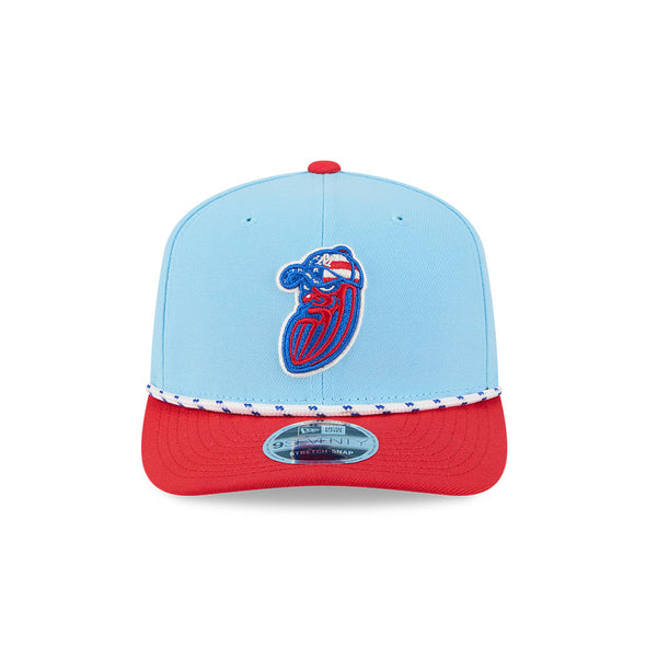 Modesto Nuts 2025 New Era Fourth of July 9Seventy Stretch Snap